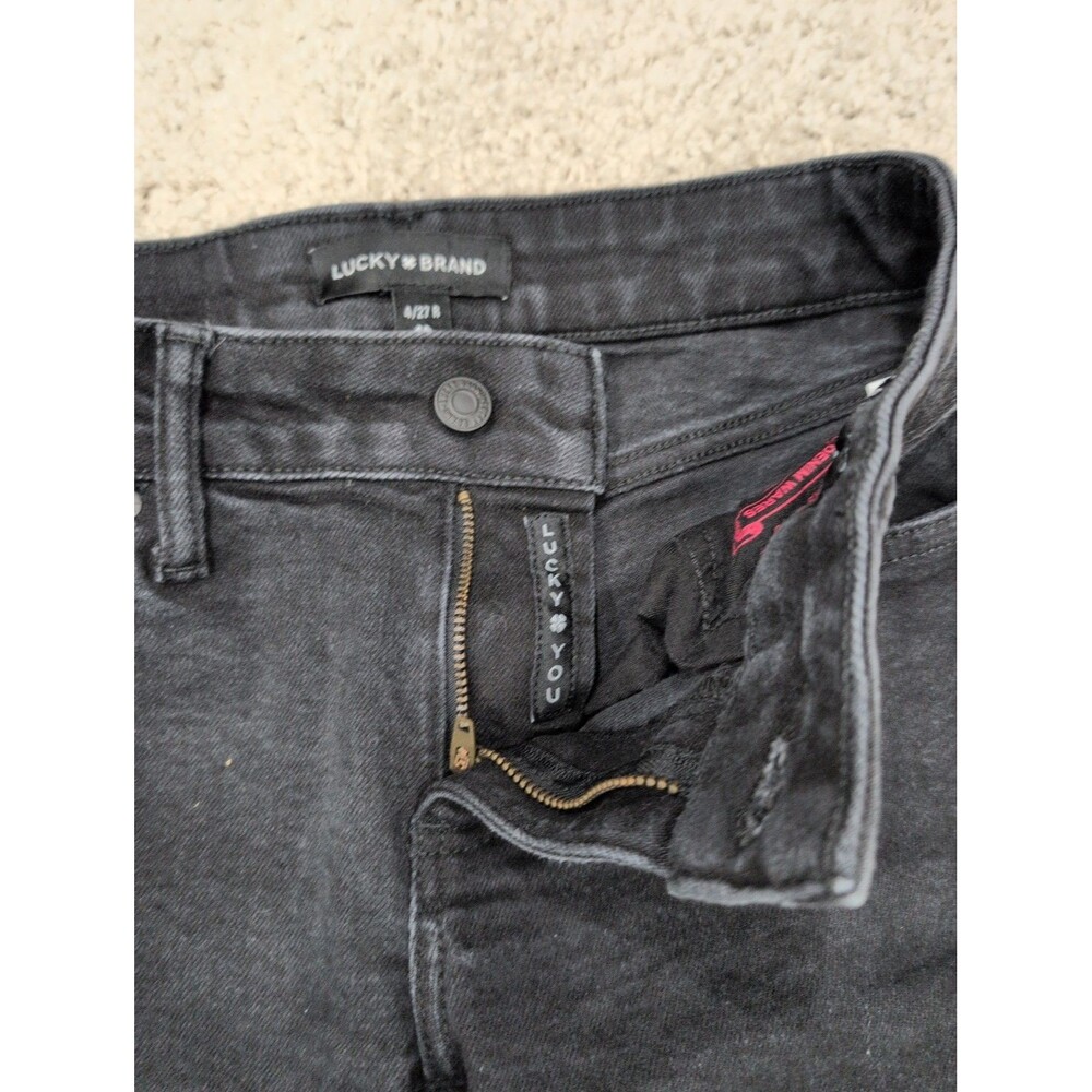Lucky Brand Lizzie Low Rise Skinny Jeans Women's 4/27 R Black Stretch Slimming - Picture 7 of 12